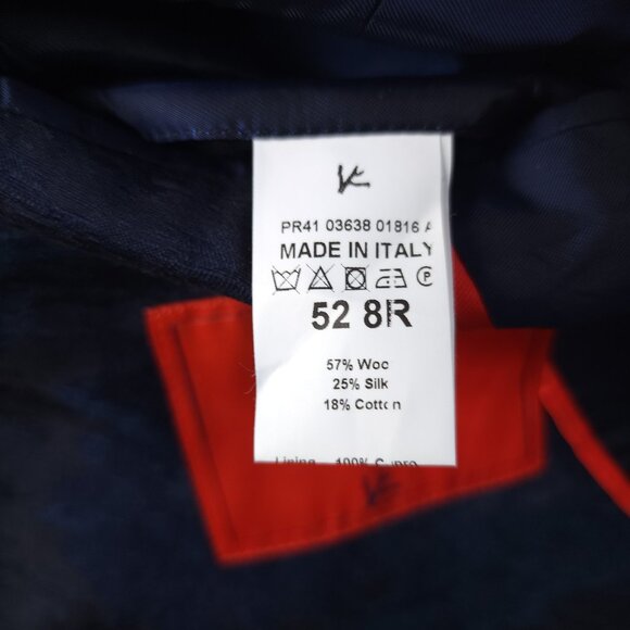 ISAIA Men's Navy Floral Double Breasted Blazer 42R - Picture 7 of 15